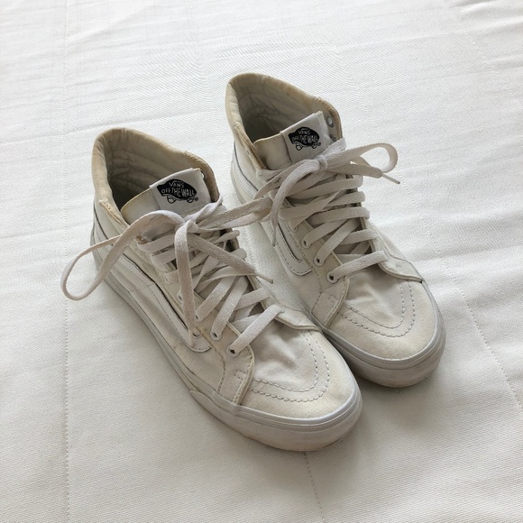 all white vans hi tops